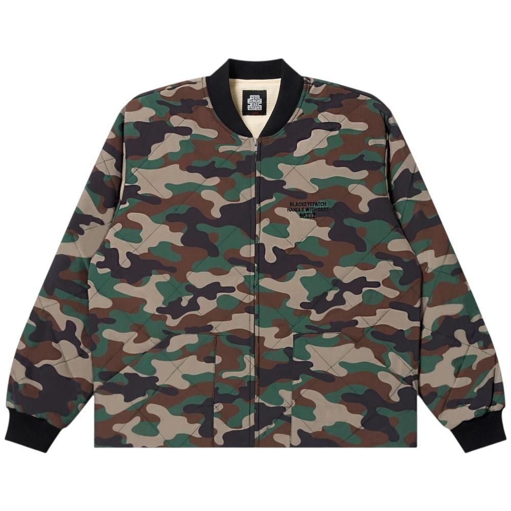 BlackEyePatch <BR>HWC EMBROIDERED QUILTED JACKET(WOOLLAND)