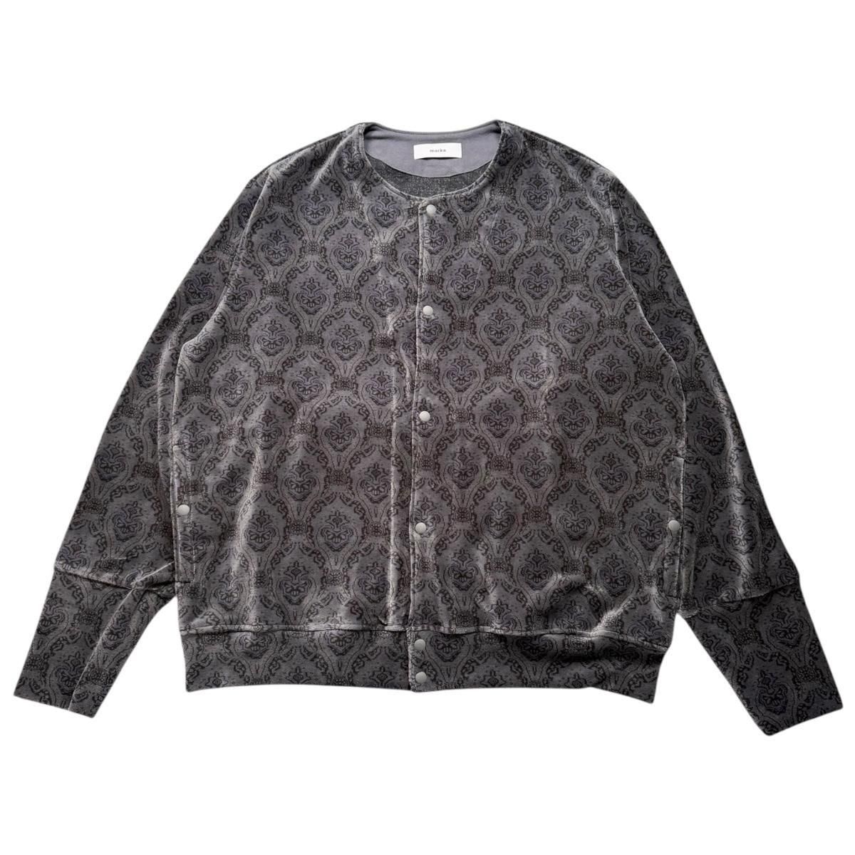 marka<BR>SNAP JACKET - 30/- ORGANIC COTTON VELOUR JACQUARD - BlackSheep