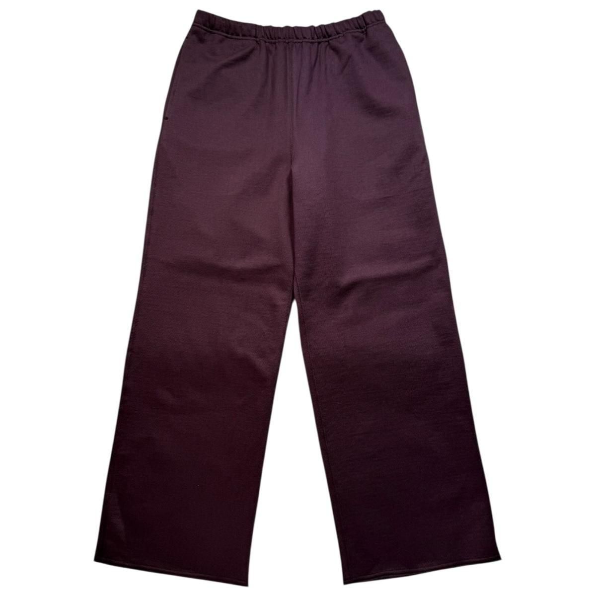 MARKAWARE <BR>WIDE GYM PANTS - ORGANIC COTTON HEAVY FLEECE -(D.PURPLE)