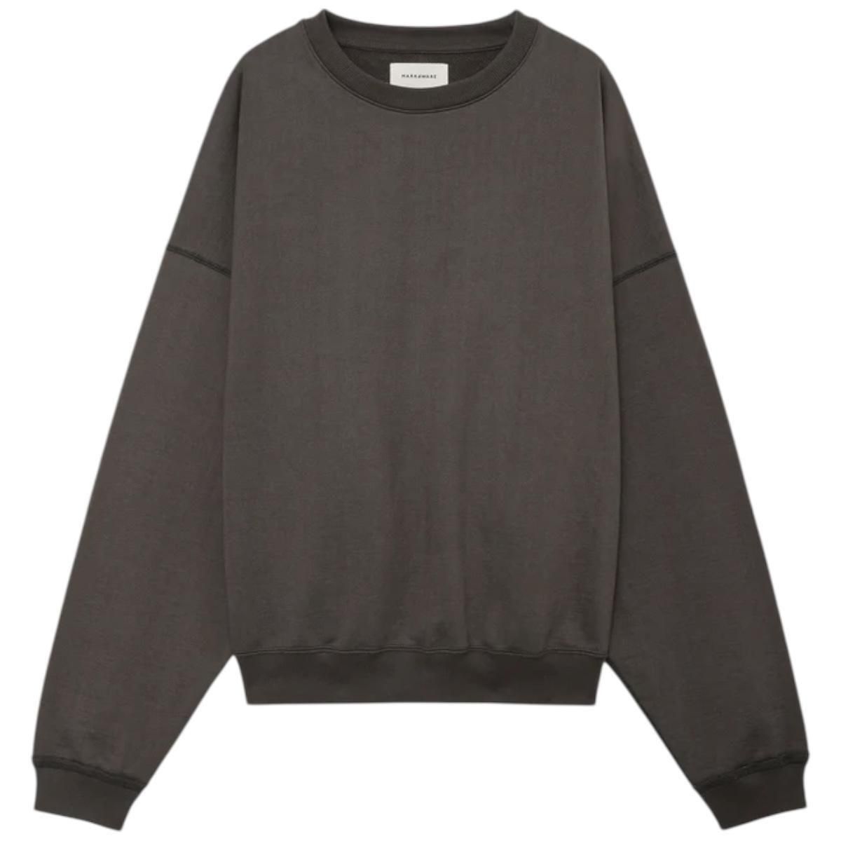 MARKAWARE <BR>HUGE SWEAT SHORT - ORGANIC COTTON HEAVY FLEECE -(CHARCOAL)