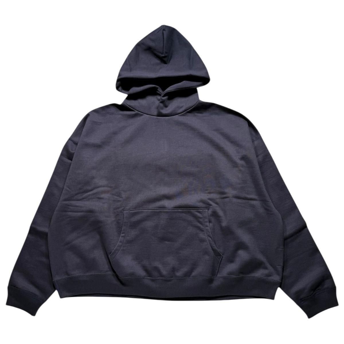 MARKAWARE <BR>HUGE SHORT PARKA - ORGANIC COTTON HEAVY FLEECE -(D.NAVY)