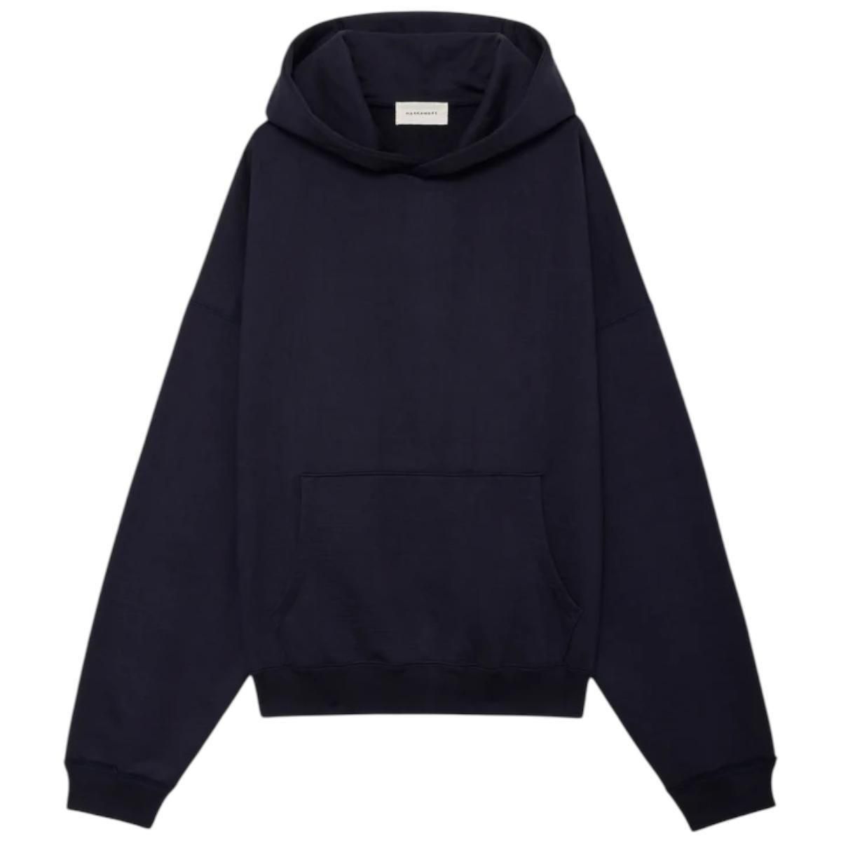 MARKAWARE <BR>HUGE SHORT PARKA - ORGANIC COTTON HEAVY FLEECE -(D.NAVY)