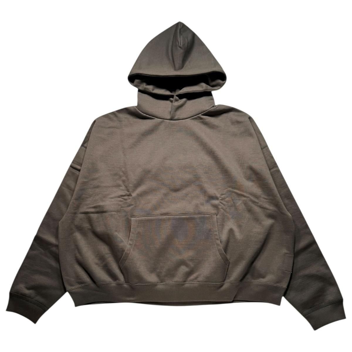 MARKAWARE <BR>HUGE SHORT PARKA - ORGANIC COTTON HEAVY FLEECE -(CHARCOAL)