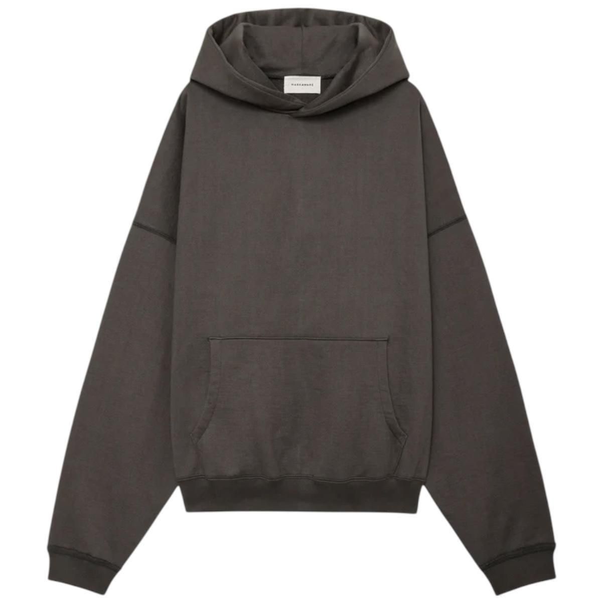 MARKAWARE <BR>HUGE SHORT PARKA - ORGANIC COTTON HEAVY FLEECE -(CHARCOAL)