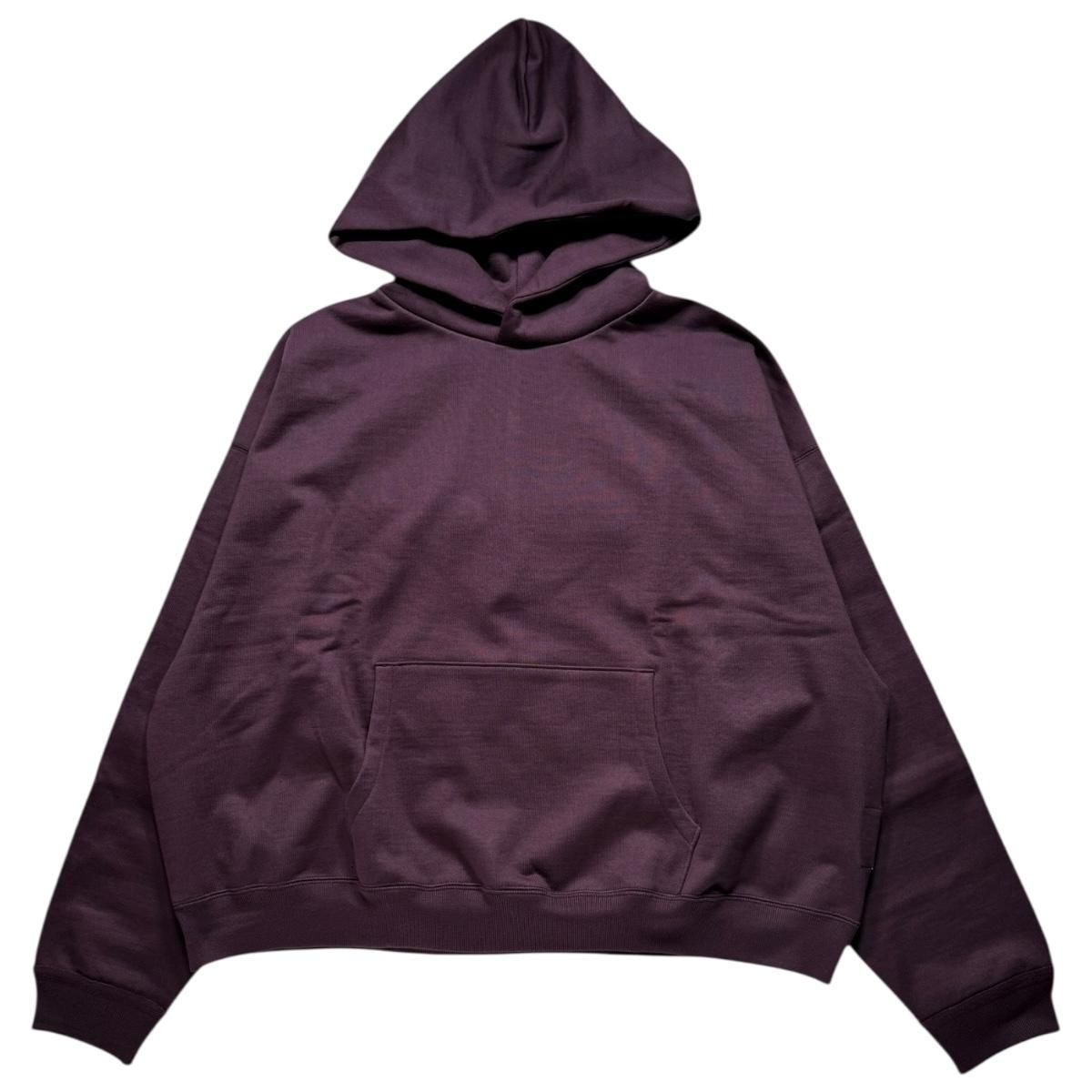 MARKAWARE <BR>HUGE SHORT PARKA - ORGANIC COTTON HEAVY FLEECE -(D.PURPLE)