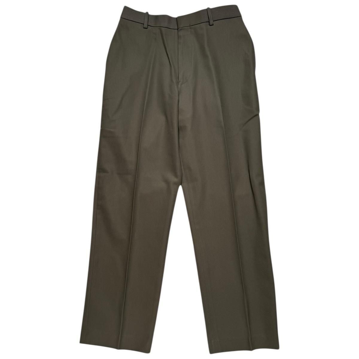 MARKAWARE <BR>FLAT TAPERED TROUSERS - ORGANIC COTTON SURVIVAL CLOTH -(GRAY)