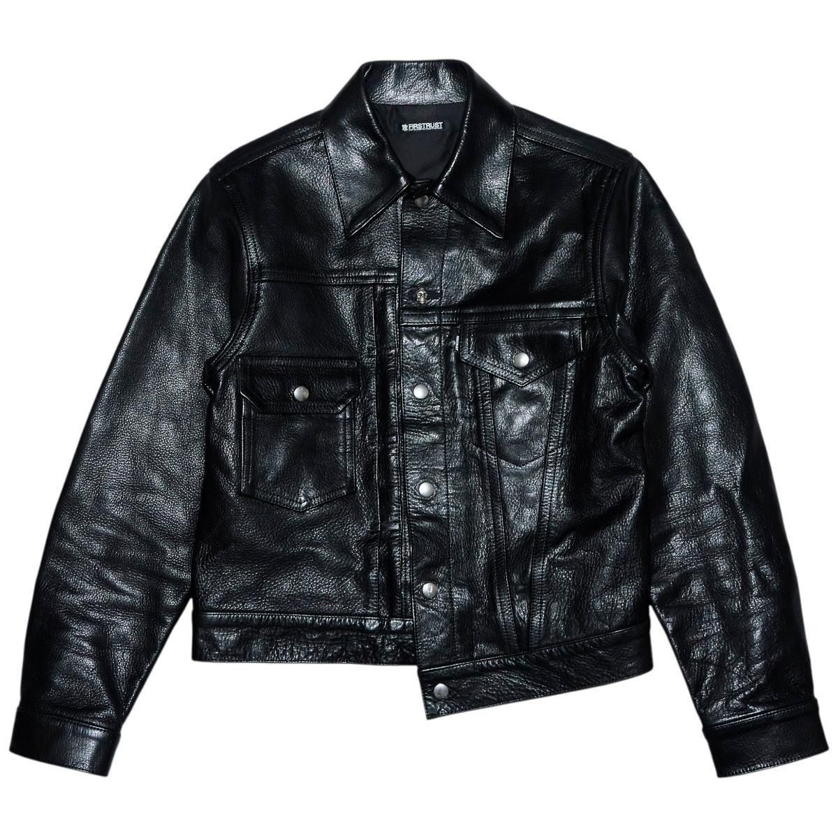 FIRSTRUST<BR>DEADLESS / T-LEATHER JACKET
w/ SLV ROMEO BUTTON (TYPE: SPLIT-BACK) 