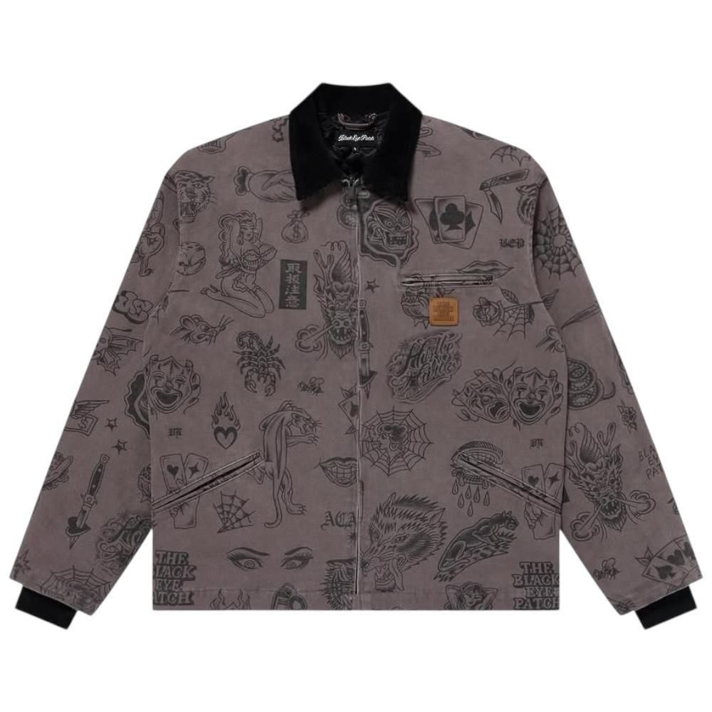 BlackEyePatch <BR>UE TATOO FLASH DUCK JACKET(CHARCOAL)