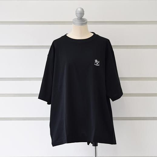 完売品【IL BISONTE×MIZUNO】Ｔシャツ　M ブラック　刺繍　ロゴ IL BISONTE × Mizuno T-SHIRT / Tシャツ / 2025 SPRING SUMMER