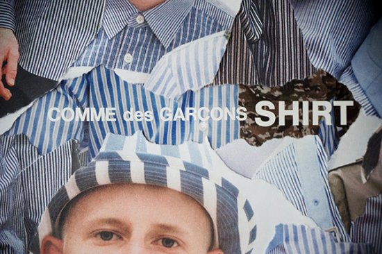 Comme des shop garcons shirt patchwork