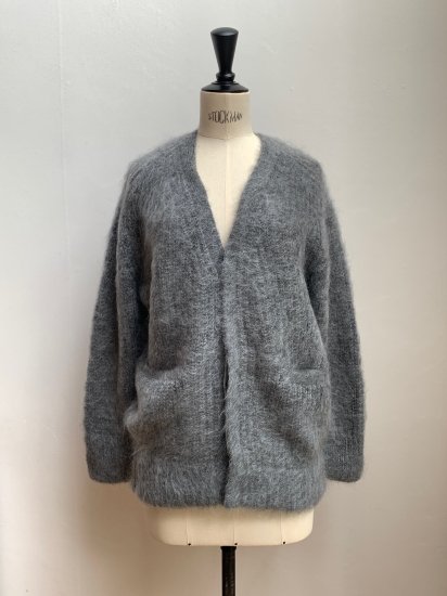 JUN MIKAMI ] MOHAIR V NECK CARDIGAN 