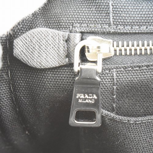 中古】PRADA プラダ 牛柄カナパトートバッグ ショルダーストラップ付