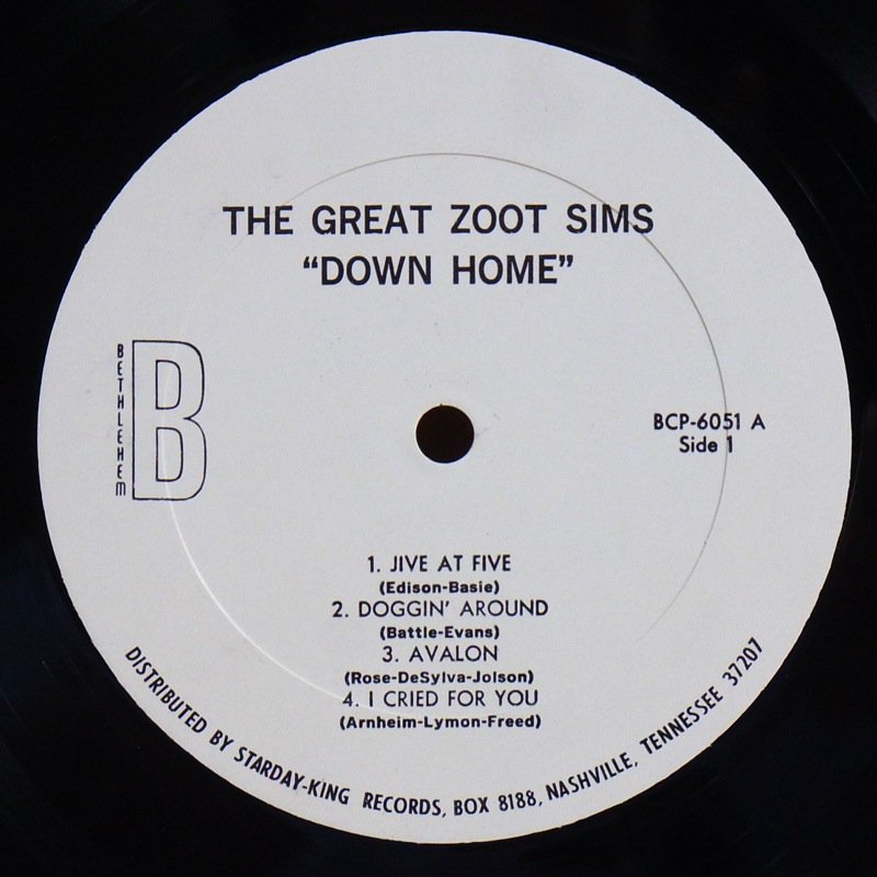 ZOOT SIMS / DOWN HOME - タイム | TIMERECORDS 中古レコード・CD・DVDショップ