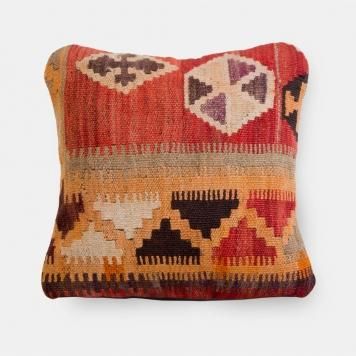 キリム クッションカバー：オールドキリム アンティークキリム 45cm角