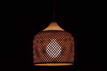 SK ランプ 鐘型 ペンダントランプ：近藤 昭作 竹製照明 竹のあかり