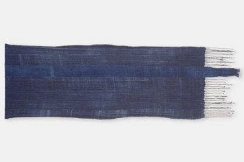アフリカの藍染布：モシ族 色落ち ヴィンテージ ストール マフラー