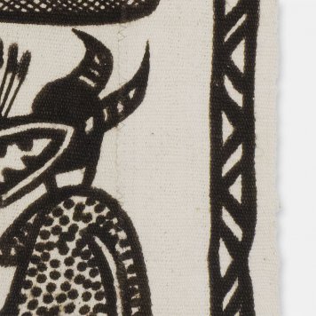 西アフリカ セヌフォの泥染め布：タペストリー