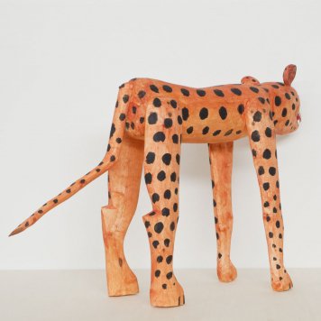 OAXACA Wood Carving Large Jaguar：オアハカ ウッドカービング ジャガー