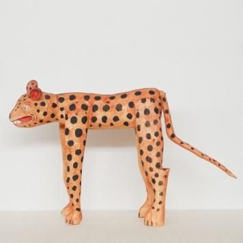 OAXACA Wood Carving Large Jaguar：オアハカ ウッドカービング