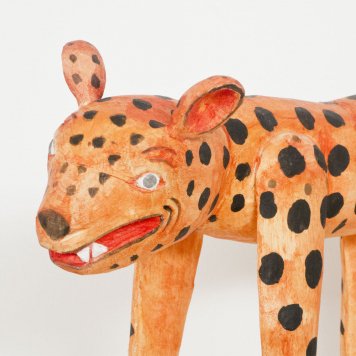 OAXACA Wood Carving Large Jaguar：オアハカ ウッドカービング ジャガー