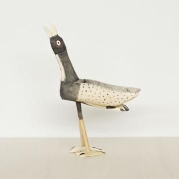 OAXACA Wood Carving Bird Small Black：オアハカ ウッドカービング