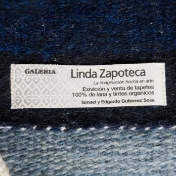 OAXACA Linda Zapoteca Rug：オアハカラグ リンダサポテカ工房 藍染めラグ