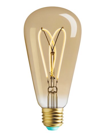 WATTNOTT WHIRLY WILLIS ST64：調光機対応 LED電球 エジソンランプ ワットノット