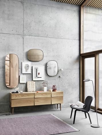 ロートアイアン鏡（大）I 北欧デザイン MUUTO FRAMED MIRROR LARGE：ムート フレームド