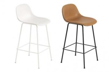 MUUTO FIBER CONTER STOOL W.backrest SH65 TUBE BASE：ムート