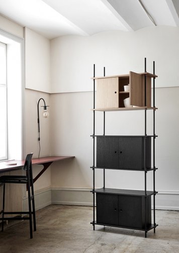 MOEBE Shelving System Cabinet Black：ムーベ シェルビングシステム