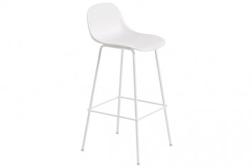 MUUTO FIBER BAR STOOL W.backrest SH75 TUBE BASE：ムート バースツール チューブベース