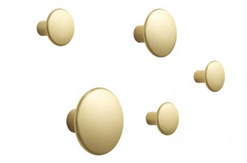 Muuto The Dots Coat Hooks Metal Brass Set：ムート ドッツ コートフック メタル ブラス