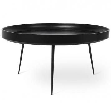 Mater Bowl Table Mango Wood Black stain lacquered：メーター