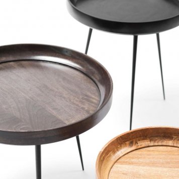 Mater Bowl Table Mango Wood Black stain lacquered：メーター ボールテーブル ブラック