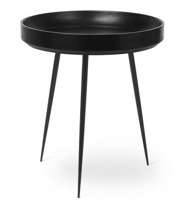 Mater Bowl Table Mango Wood Black stain lacquered：メーター ボール