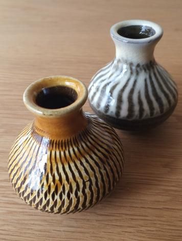 時代古作品】小鹿田焼 小石原焼系 巾着形 水指 花入れ 花生け 茶道具