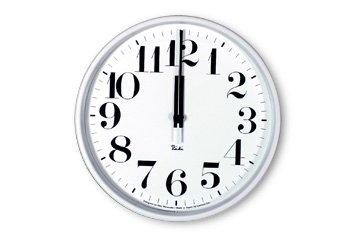 Lemnos レムノス 渡辺力 Riki Watanabe RIKI STEEL CLOCK ホワイト 掛け時計