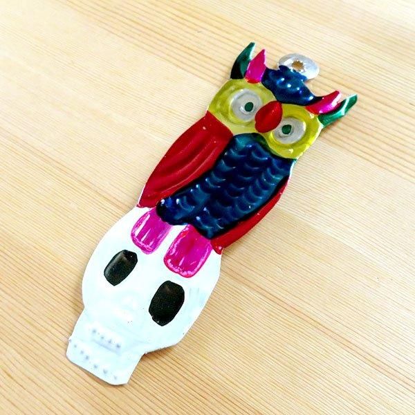 メキシコ ブリキオーナメント フクロウ(C) - メキシコ雑貨屋 メキシコ ブリキオーナメント フクロウ(C) - メキシコ雑貨屋