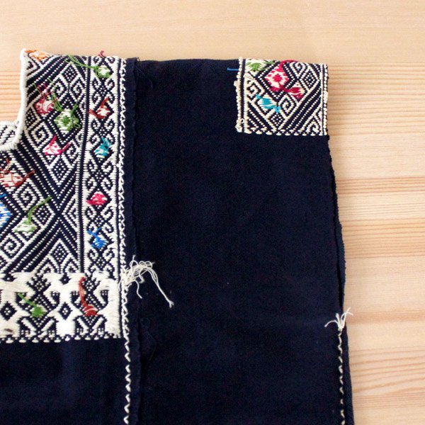 メキシコ 刺繍ブラウスチアパスサンアンドレスララインサール織