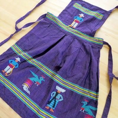 メキシコ刺繍のエプロン