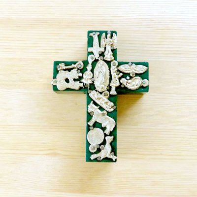 メキシコ 十字架ミラグロマリアS（グリーン）[11cm]