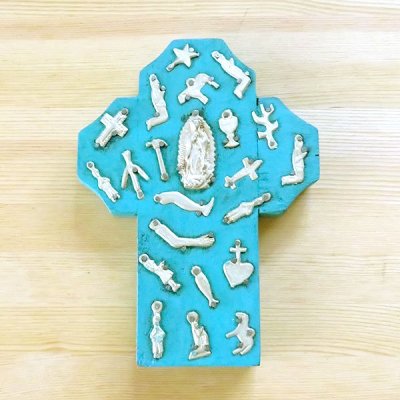 メキシコ 十字架ミラグロマリアML（ライトブルー）[19cm]