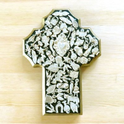 メキシコ 十字架ミラグロハートML（ブラック）[19cm]