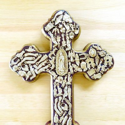 メキシコ 十字架ミラグロマリアLL（パープル）[30cm]