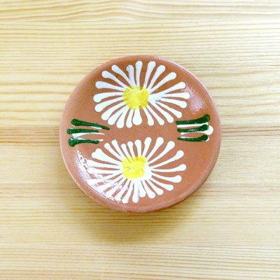 メキシコ 陶器絵皿アツォンパ平S（A）[7.5cm]