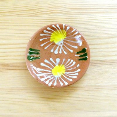 メキシコ 陶器絵皿アツォンパ平S（D）[7.5cm]