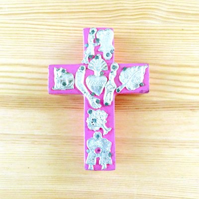 メキシコ 十字架ミラグロハードS（ピンク）[10cm]