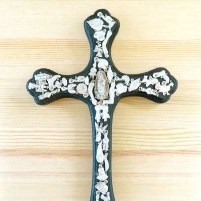 メキシコ 十字架ミラグロマリア細L（ブラック）[30cm]
