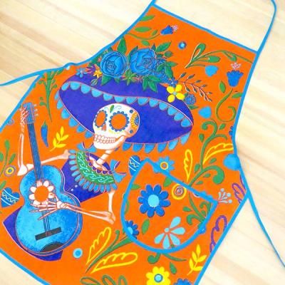 メキシコ刺繍のエプロン
