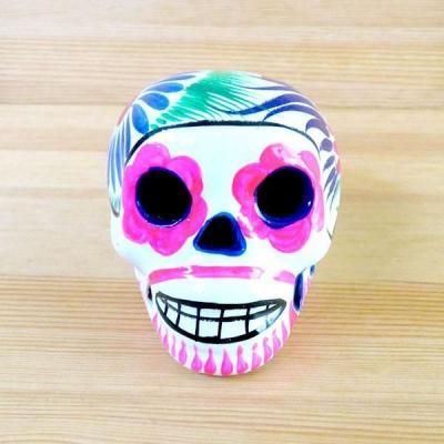 メキシコ　カラベラ　ドクロ　死者の日　焼物　ハンドペイント　置物　花柄　大きい 楽天市場】カラベラ 置物 DOD-BANDITO 骸骨 死者の日 day of the